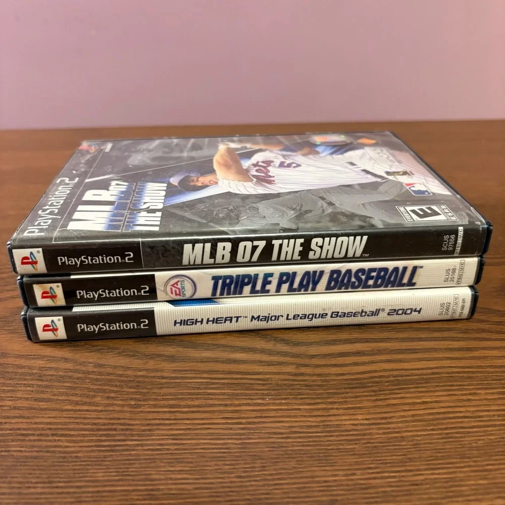 Sony PlayStation 2 Baseball Game Bundle‎ PS2 Good MLB Triple Play High Heat